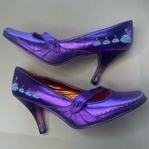 Metallic Purple Irregular choice heels